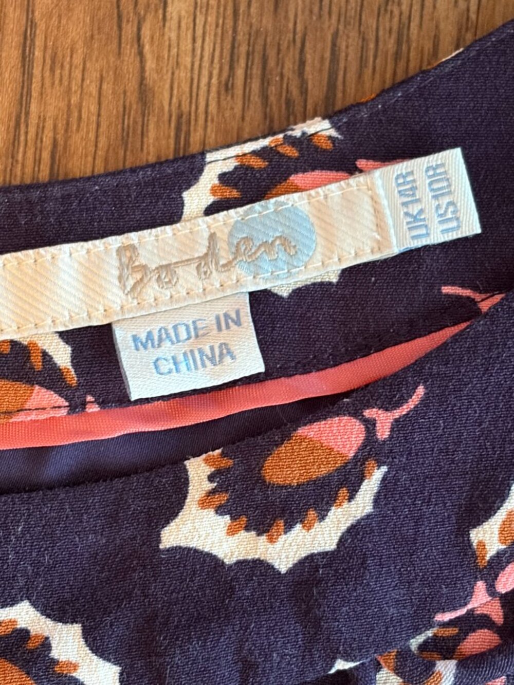 Boden dress 10 blue pink - Picture 10 of 11